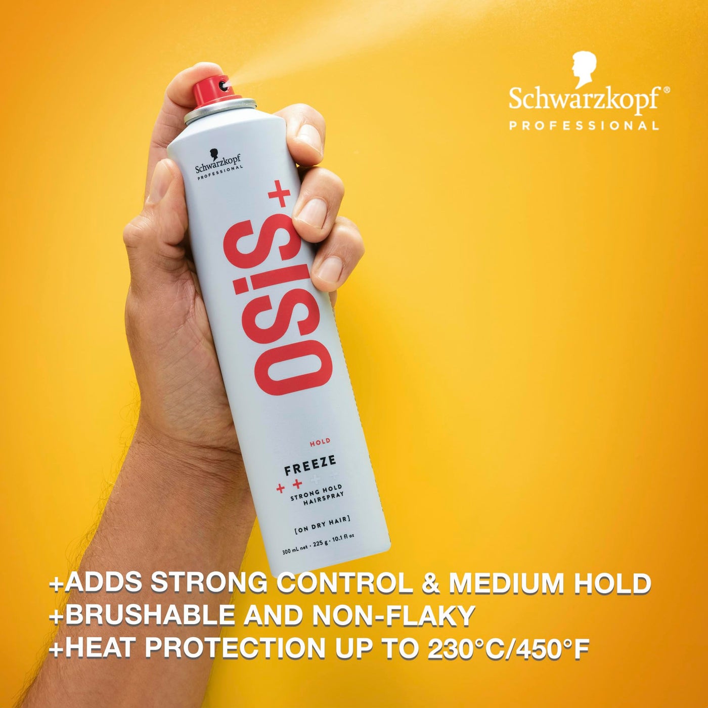 OSiS+ Freeze Medium Hold Hairspray, 9 oz (2 Pack) | All Day Hold and Shine | Heat and Humidity Protection