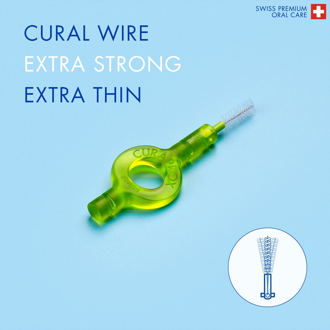 CPS Prime 011 Interdental Brush Kit | 5 Ultra-Fine (1.1 mm) Brushes with 2 Holders for Effective Cleaning | Gentle Plaque Removal, Lime Green - image 5