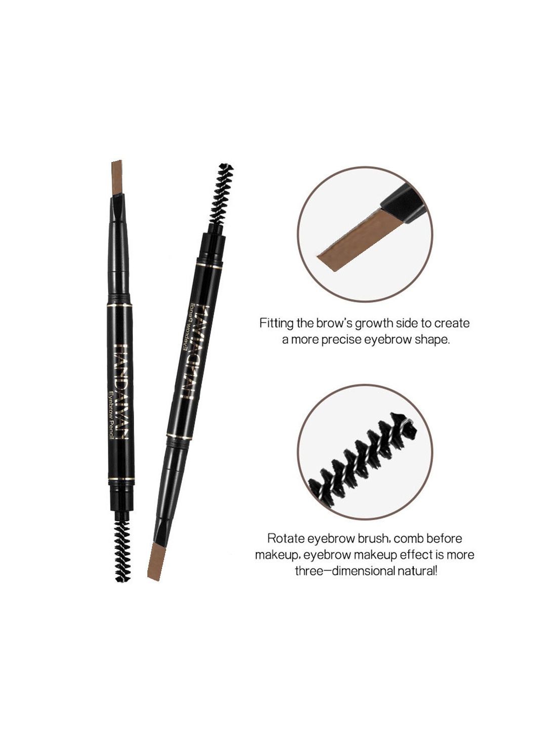 Painted Natural Double Eyebrow Pen 04#  Light Brown
