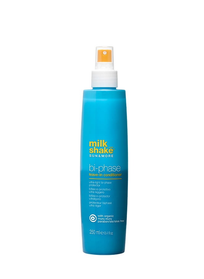 Bi-Phase Leave-In Sun & More Conditioner with Hibiscus Oil & Muru Muru Butter - Ultra-Light Spray Detangles & Shields Hair from Sun, Salt & Chlorine (250 ml)