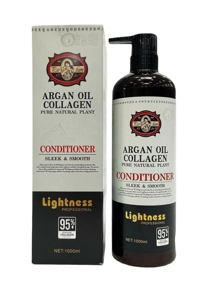 Argan Collagen Pure Natural Plant Conditioner Sleek And Smooth 1000 ML