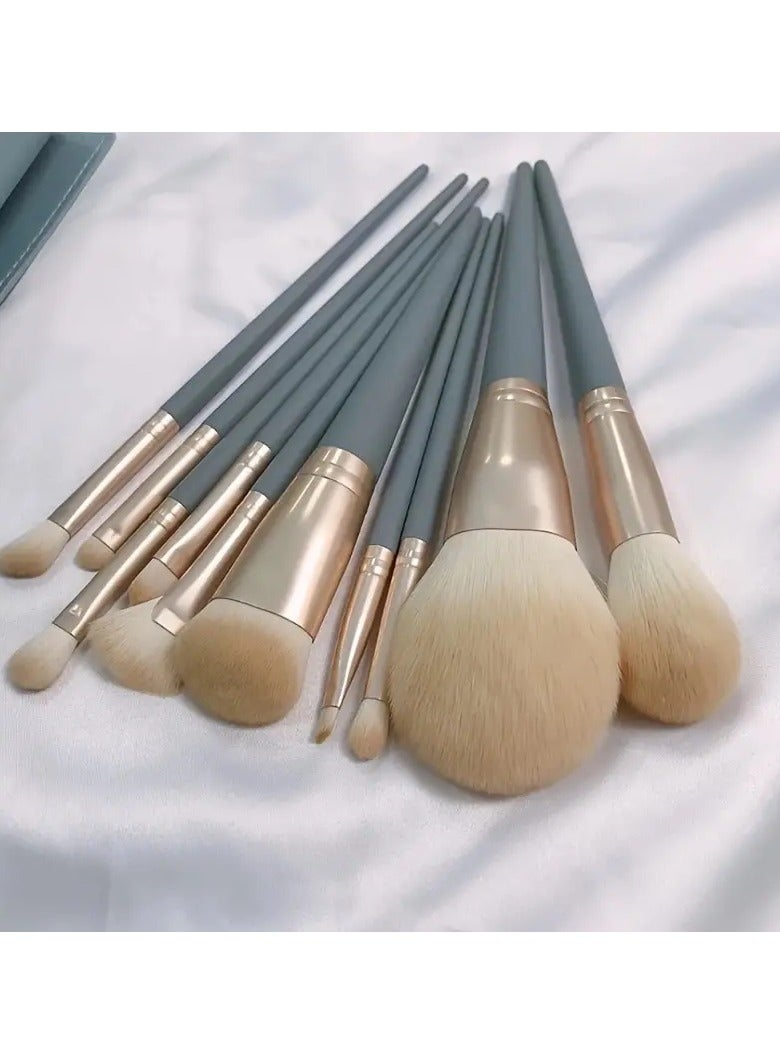 10Pcs Premium Professional Makeup Brush Set with Storage Case