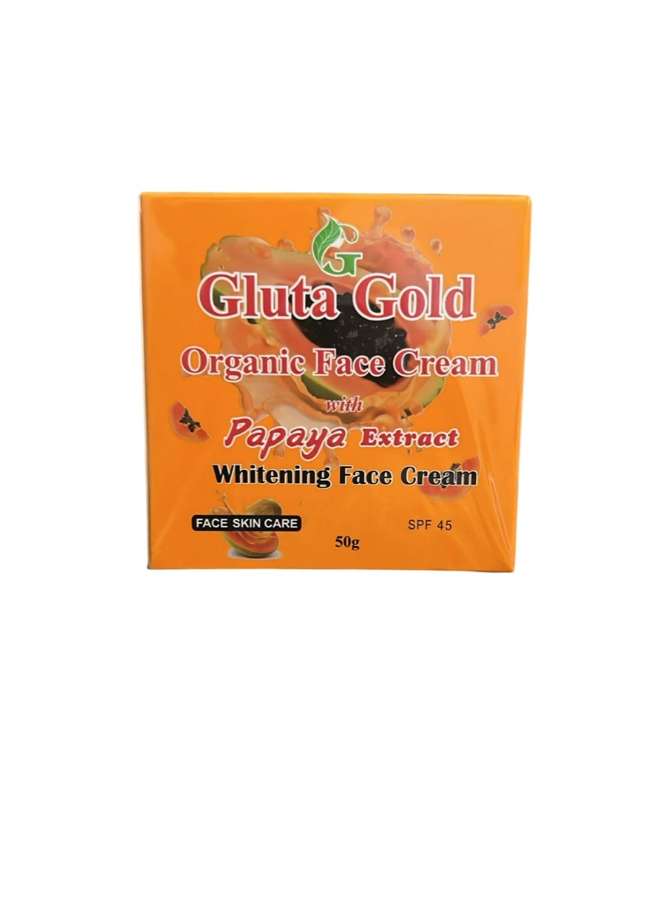 Organic Face Cream Papaya Extract Whitening Face Cream Face Skin Care Spf45 50g