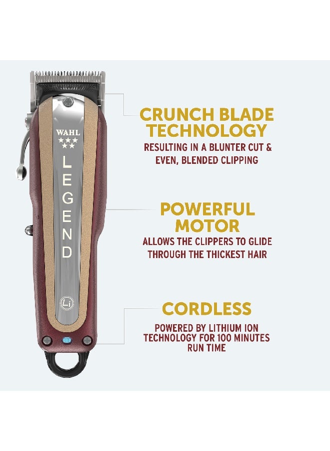 Wahl Professional 5 Star Legend Clipper | Cord-Cordless | 8 Premium Attachment Combs |Balding Blade | 3 Pin - GCC - image 2