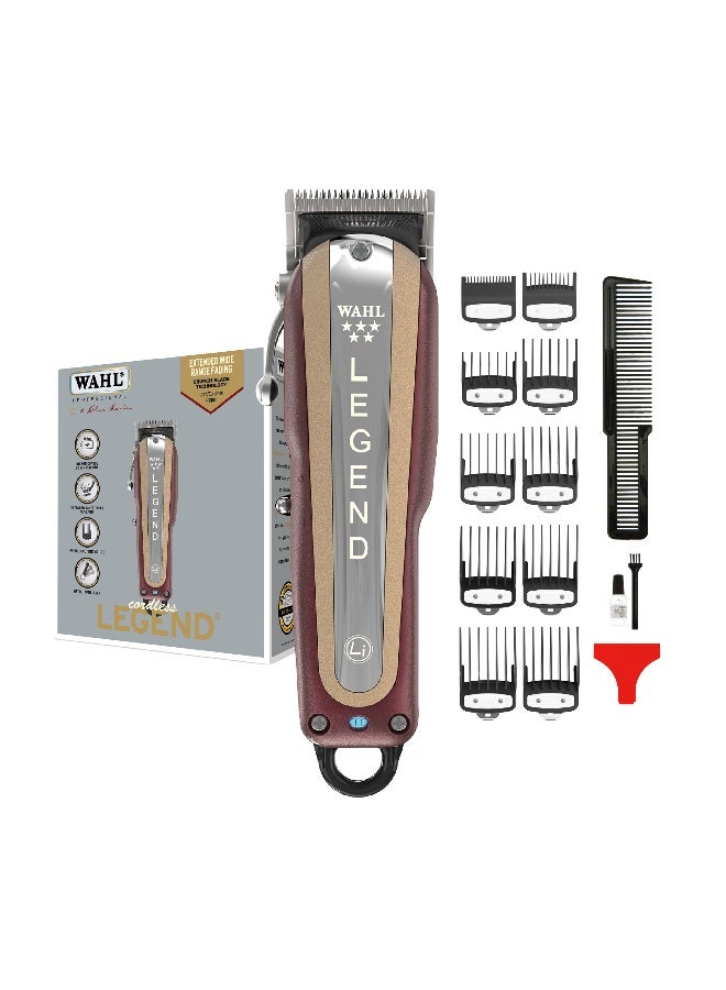 Wahl Professional 5 Star Legend Clipper | Cord-Cordless | 8 Premium Attachment Combs |Balding Blade | 3 Pin - GCC