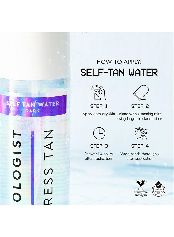 Express Self Tan Water, Light - Hydrating Sunless Tanning Water, Vegan and Cruelty Free, 6.76 Fl Oz