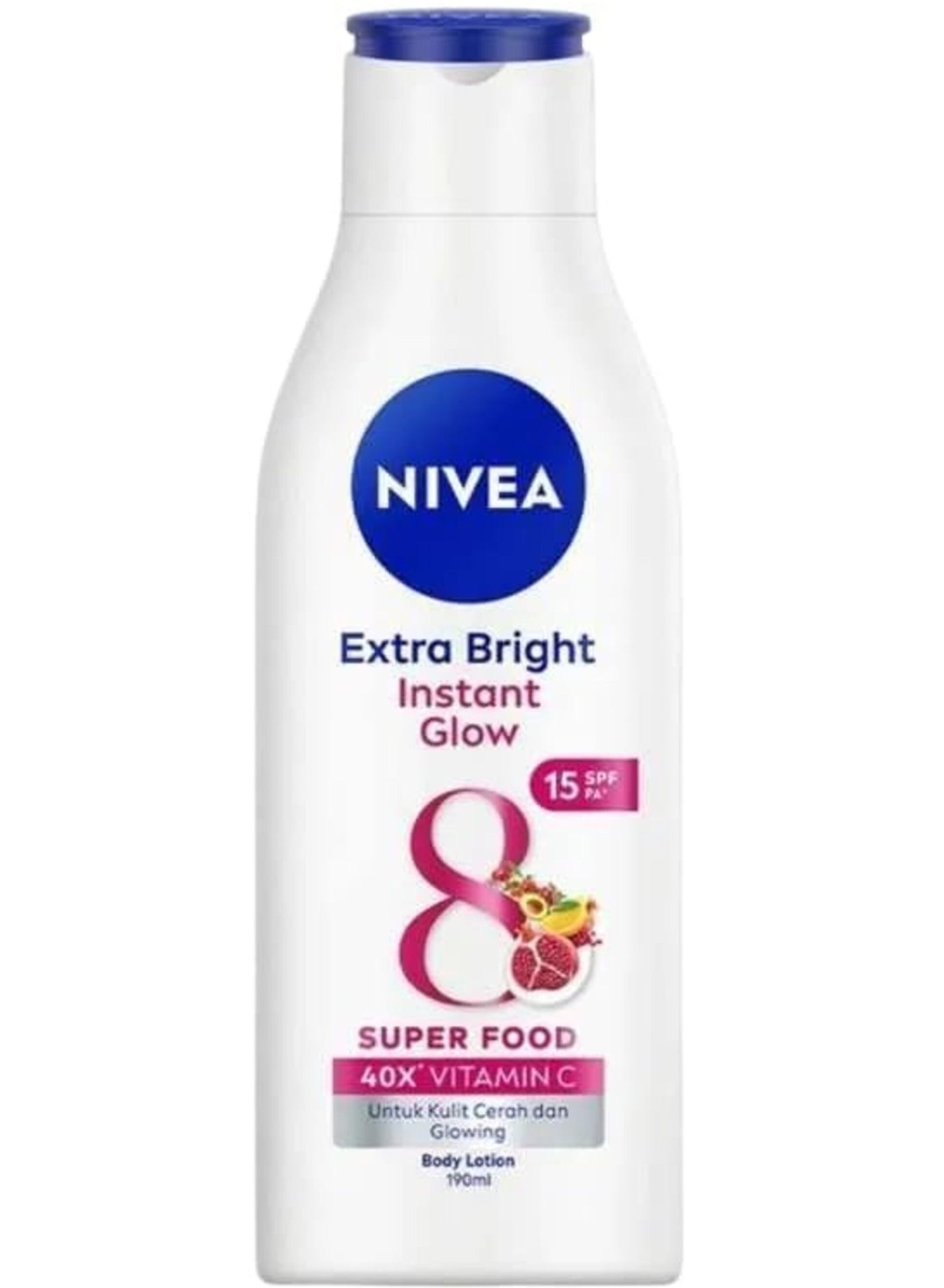 Extra Bright Instant Glow 8 Super Food Body Lotion SPF 15 PA+ (190ml)