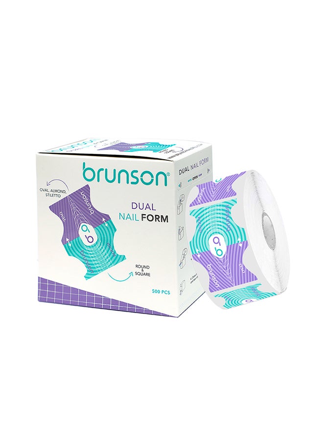 Acrylic Dual Nail Forms For Acrylic Nails Foil Form For Sculpting Gel And Poly Gel, Nail Extension Free Sculpting Forms 500 forms BNFDU