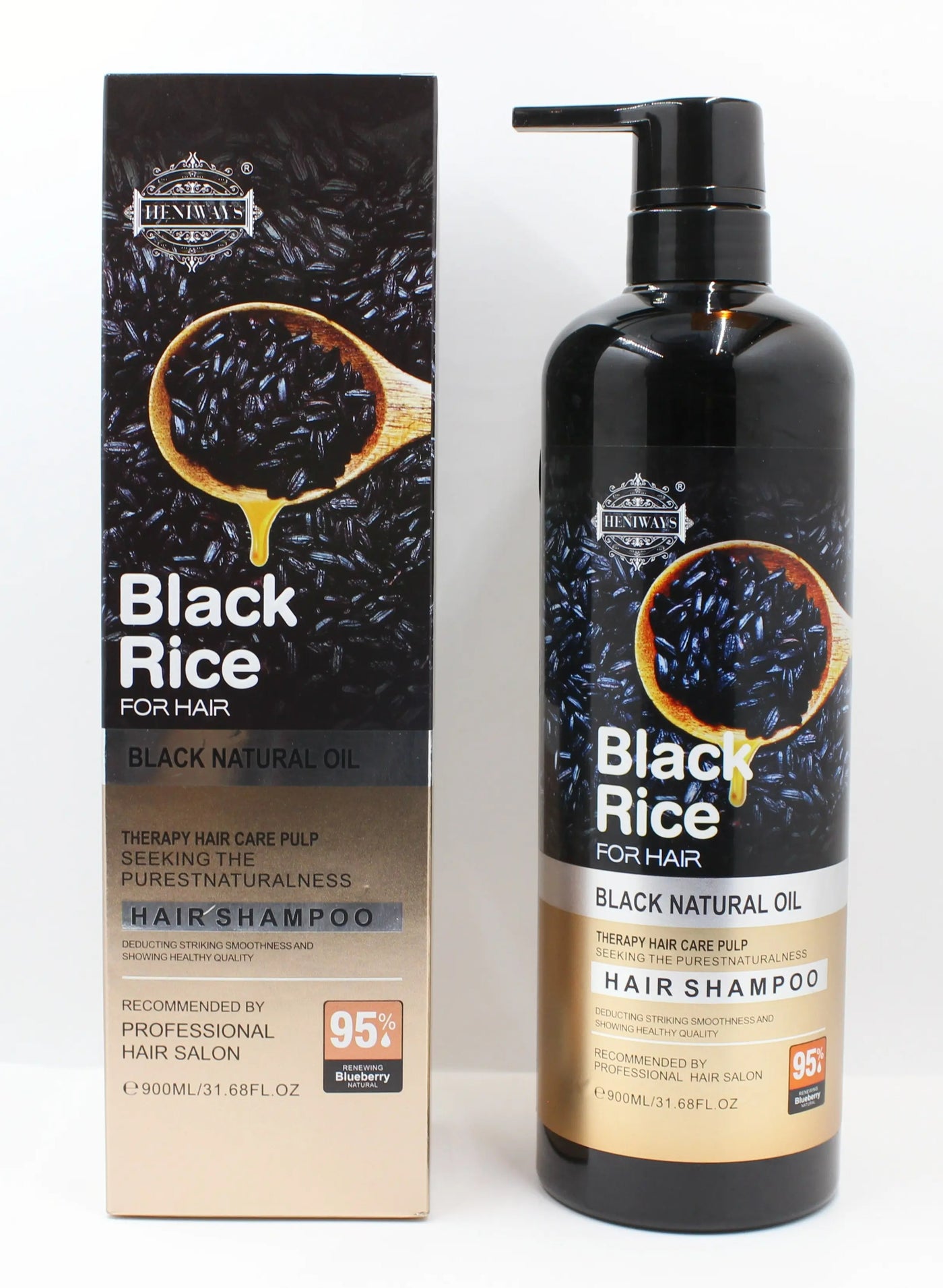 Black Rice For Hair Black Natural Oil Hair Shampoo 900 ML