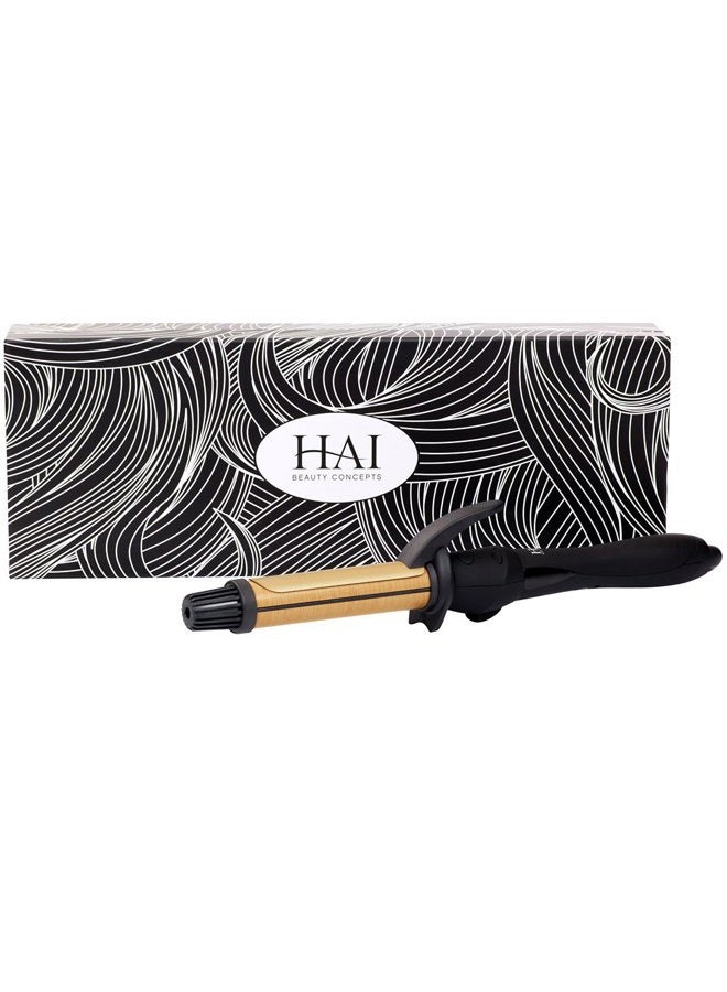 HAI Silk Ceramic Curling Iron for Women - Professional Fast Heating Hair Straightener Curler with Dual Voltage - Wand Curling Iron for Traveling & All Hair Types - 1 inch