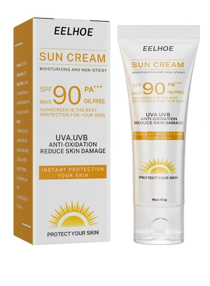 Facial Sun Cream Moisturizing And Non-Sticky Sunscreen Facial Moisturizer Anti Aging Oil Free