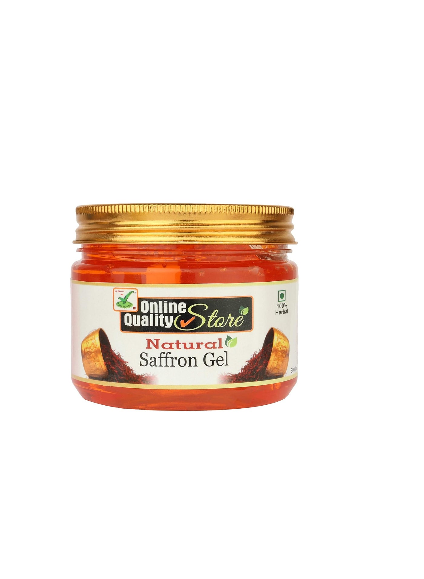 Online Quality Store Saffron Skin Whitening Massage Gel|Saffron Gel for Minimizing signs of ageing, get rid of acne, skin Depigmentation & Radiant Skin (300g,Saffron)