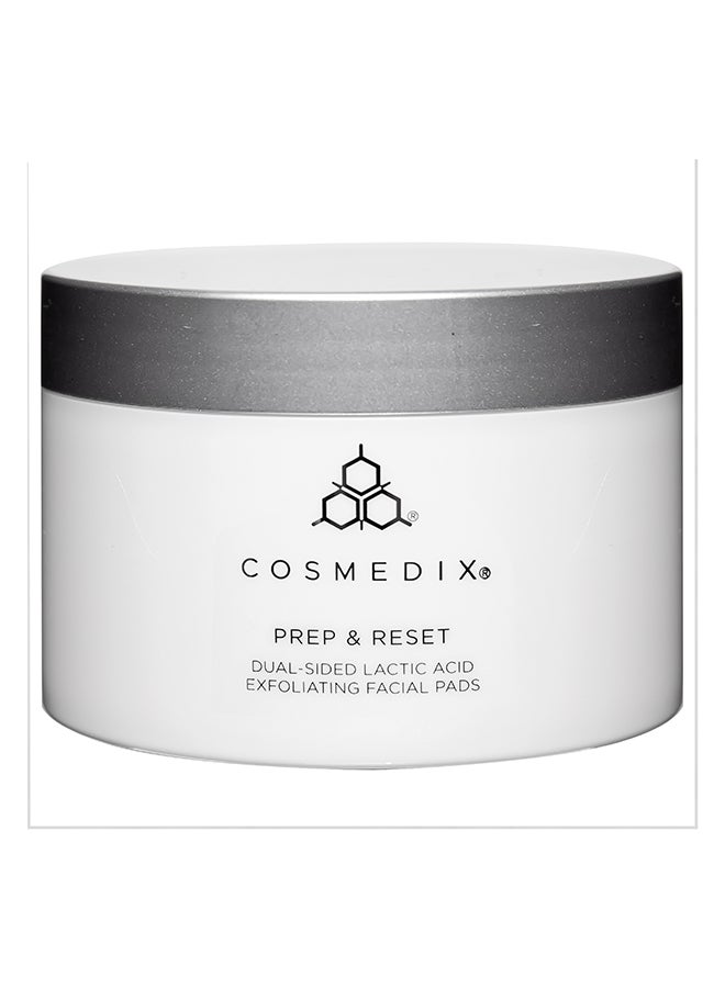 Prep And Reset Dual-Sided Lactic Acid Exfoliating Facial Pads PM Treatment | For Smooth Clear And Renewed Skin 25 Pads