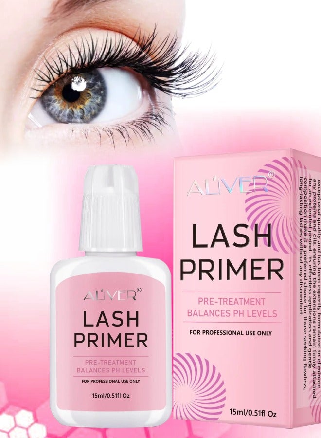 Lash Primer for Eyelash Extension Easy to Remove Proteins and Oils Enhance Adhesive Strength of Eyelash Extensions Pre Treatment for Lash Enhancer Primer Professional Use Only