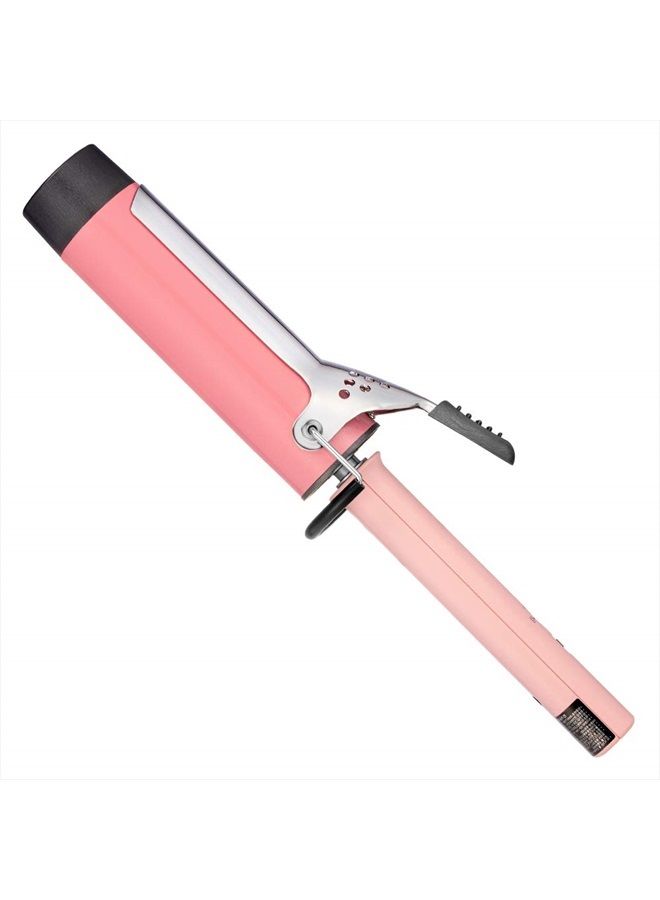 VODANA Professional GlamWave Ceramic Curling Iron, Natural Curls, Hair Curler, Curling Wand, Available in USA (1.6 inch, Pink)