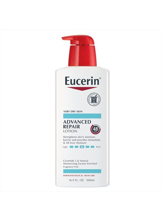 Advanced Repair Body Lotion, Unscented Body Lotion for Dry Skin, 16.9 Fl Oz Pump Bottle