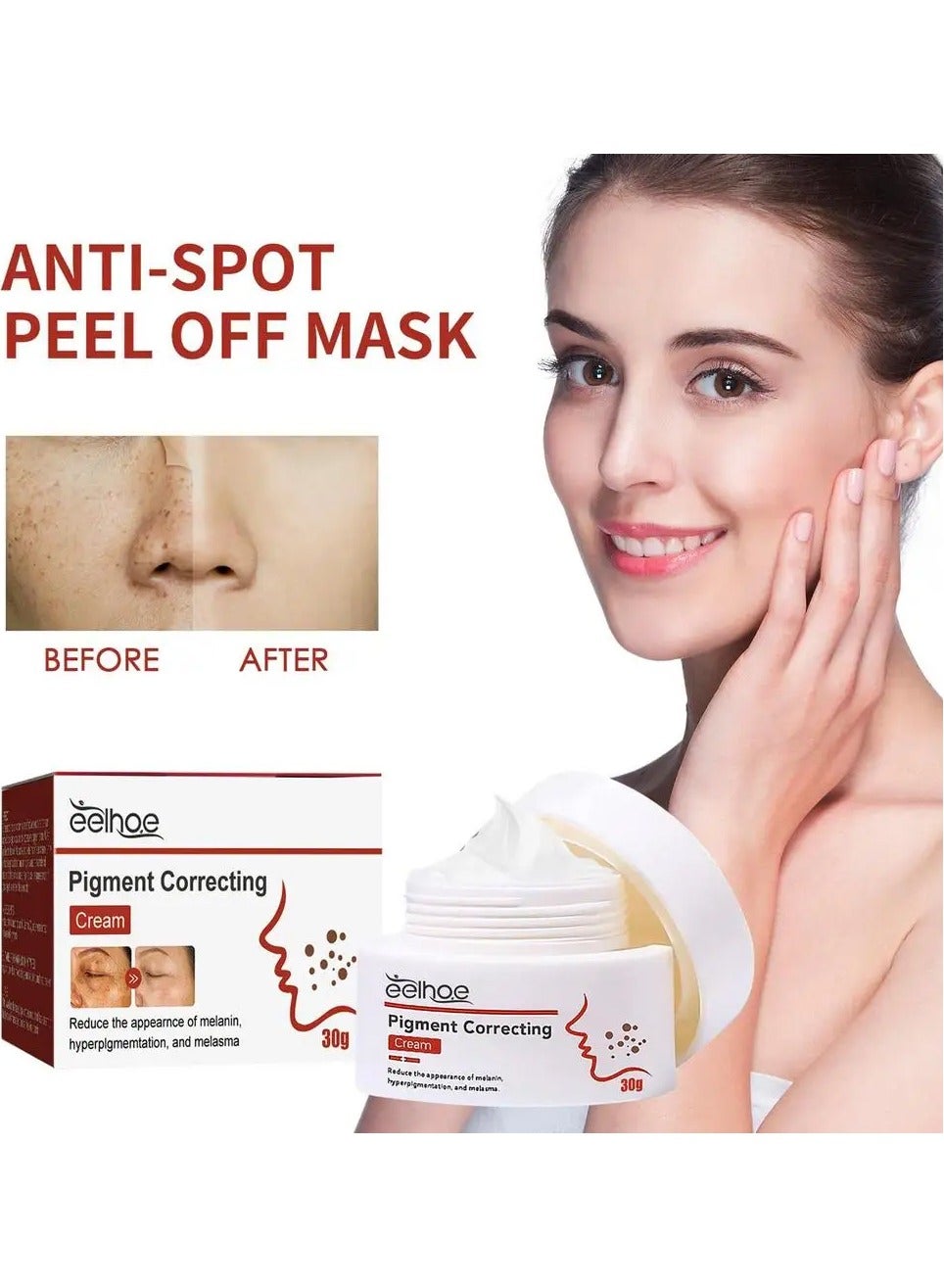 Pigment Correcting Cream Strong Whitening Face Cream Melasma Lightening For Dark Skin Even Skin Tone Decomposition Of