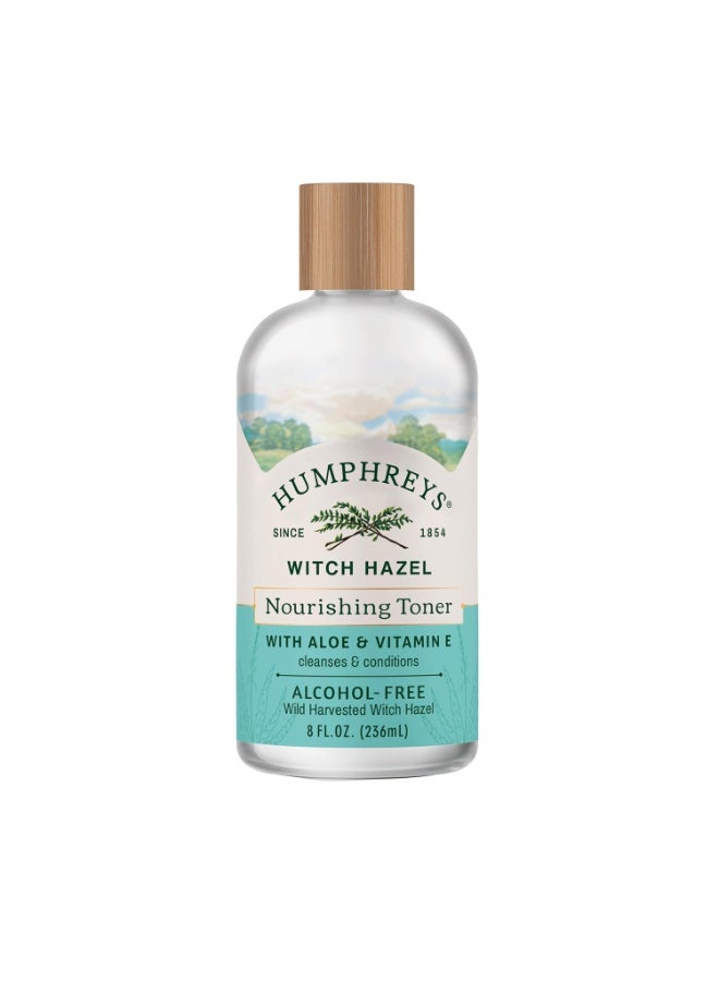 Humphreys Witch Hazel Nourishing Toner | Wild Harvested Witch Hazel & Aloe | Alcohol-Free | Natural | Hydrating | Soothing | 8 Fl Oz
