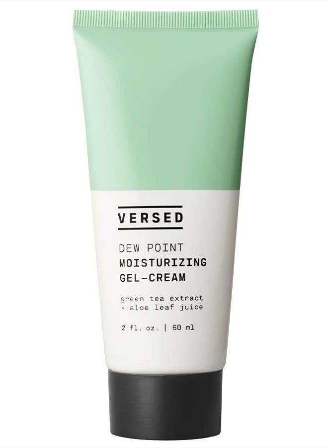 Dew Point - Daily Lightweight Gel Face Moisturizer for Hydrated, Bouncy Skin - Quick Absorbing, Non-Greasy Cream With Green Tea Leaf Extract and Aloe Leaf Juice - Vegan (2 fl oz)
