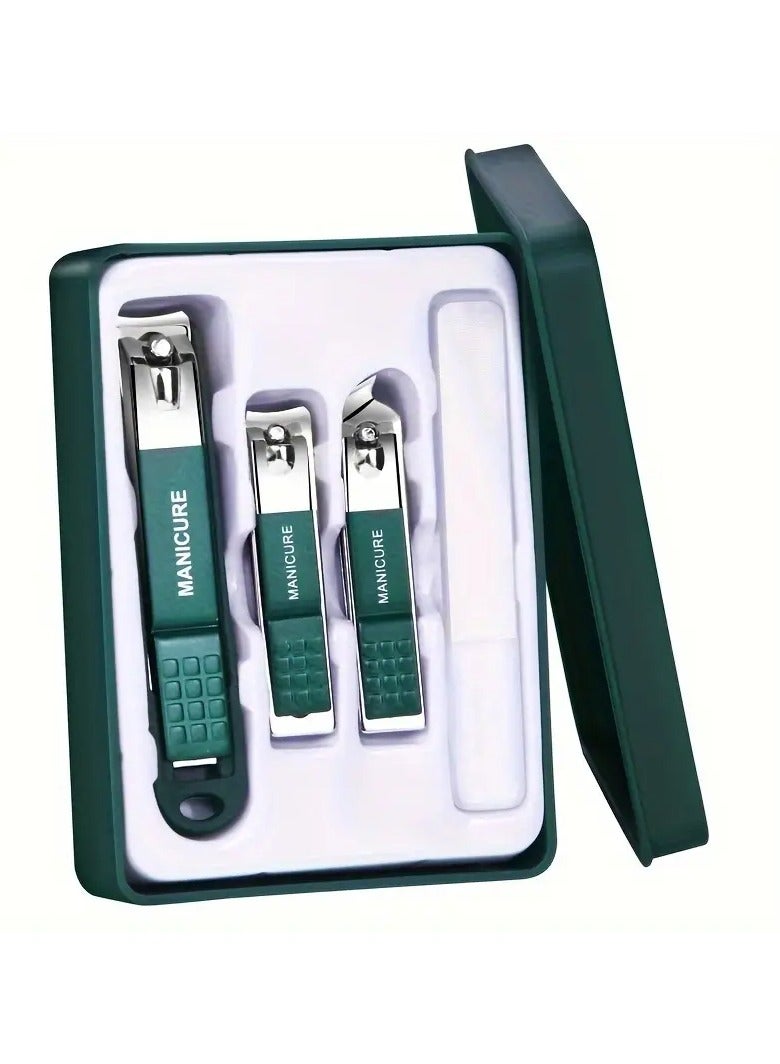 Nail Clippers With Nail File Set, Sharp Edge Fingernail And Toenail Clipper Cutter, Nail File, Thick Nail Trimmer, Stainless Steel Toenail Clipper For Manicure And Pedicure