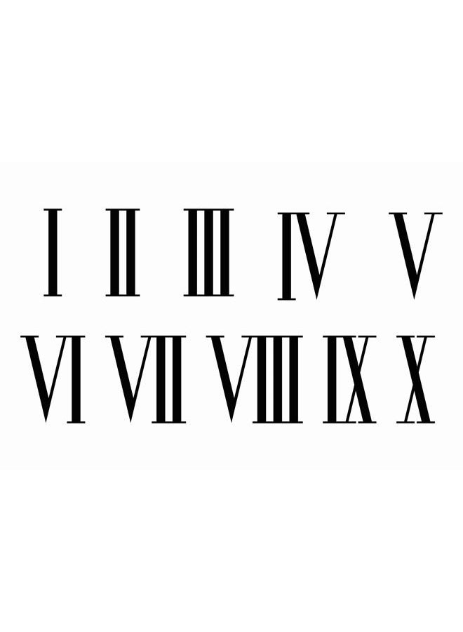Letters 6 Sheets Temporary Tattoo for Men Adults Roman Numerals Fake Tattoos for Women Neck Arm Chest for Woman