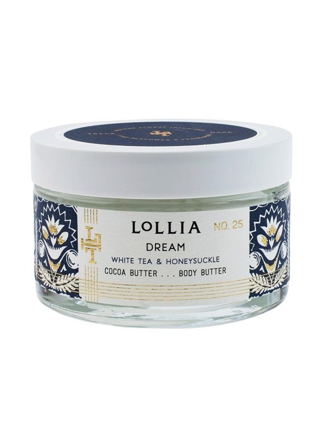 Dream Body Butter, 5.5 oz. - White Tea & Honeysuckle Fragrance - Shea Butter & Cocoa Butter, Body Lotion for Women, Hydrating & Smooth Body Moisturizer