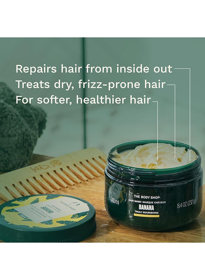 Banana Truly Nourishing Hair Mask for Dry, Frizz-Prone Hair – Deep Conditioning Treatment with Organic Banana Puree, Shea Butter & Brazil Nut Oil, Repairs & Smooths Hair Without Weighing Down, 96% Natural, Vegan, 240ml - image 4