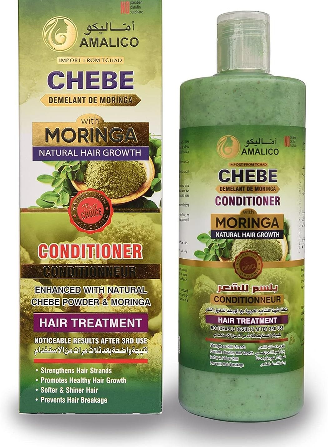 Moringa Conditioner with Chebe Powder 500 ML