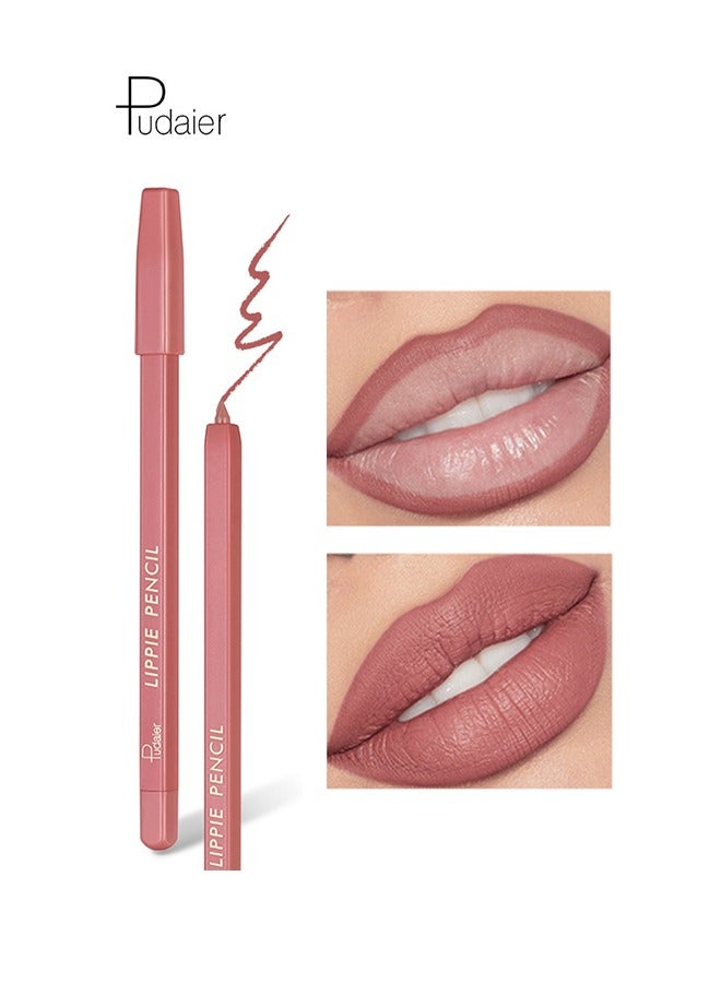 Lip Pencil Waterproof, Sweat-Proof and Colorfast Automatic Lip Liner Matte Multicolor Decorative Lip Liner,Natural Formula, High Pigment and Easier To Create Perfect Lip Makeup(07#)