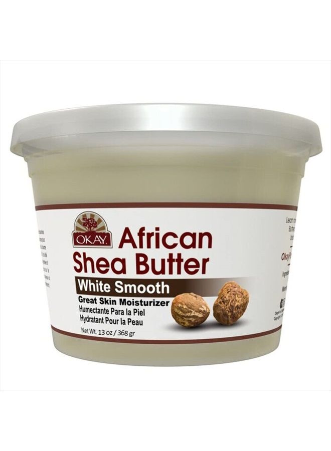 OKAY SHEA BUTTER JAR WHITE 13oz weight (16oz jar size)