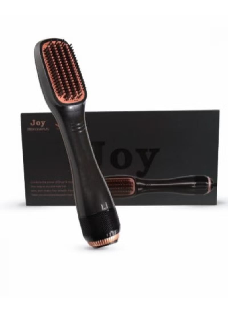 Hot Air Styling, Straightening & Drying Brush – 3-in-1 Multifunction Hair Tool with Ionic Technology, Fast Heating & Adjustable Temperature Settings – Lightweight & Ergonomic Blow Dryer Brush for Smooth, Frizz-Free Hair – Black Finish