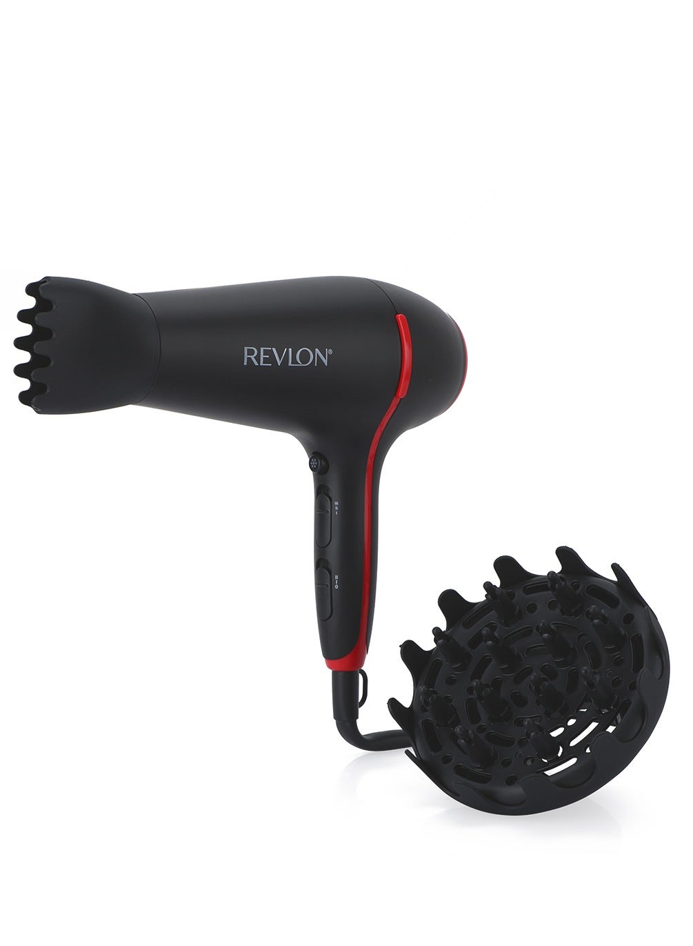 Revlon SmoothStay Hair Dryer 1875 W, Grill Triple-Coated In Ceramic Infused With Coconut Oil, 3 Heat, 2 Speed Settings - RVDR 5317