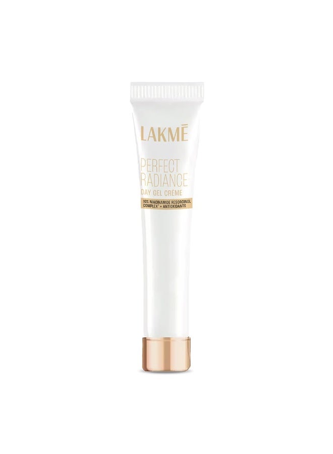 Lakme Perfect Radiance Pigmentation Treatment Day Gel Crème with 10% Niacinamide Resorcinol Complex & Antioxidants, 15g