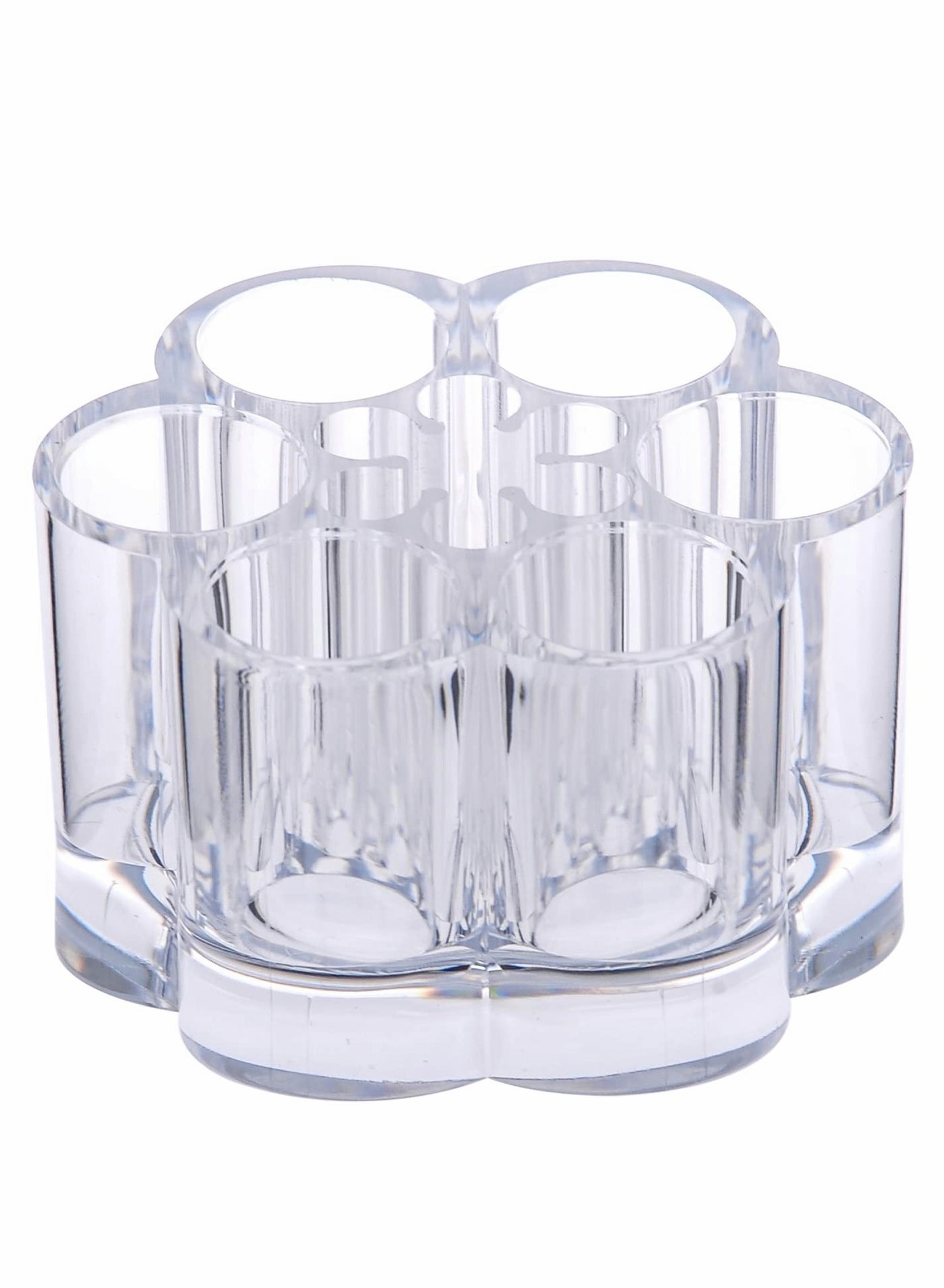 Small Lipstick Holder and Organizer,Acrylic Round Lip Gloss Stand for Vanity,Nifty Flower Shape with 12 Slots