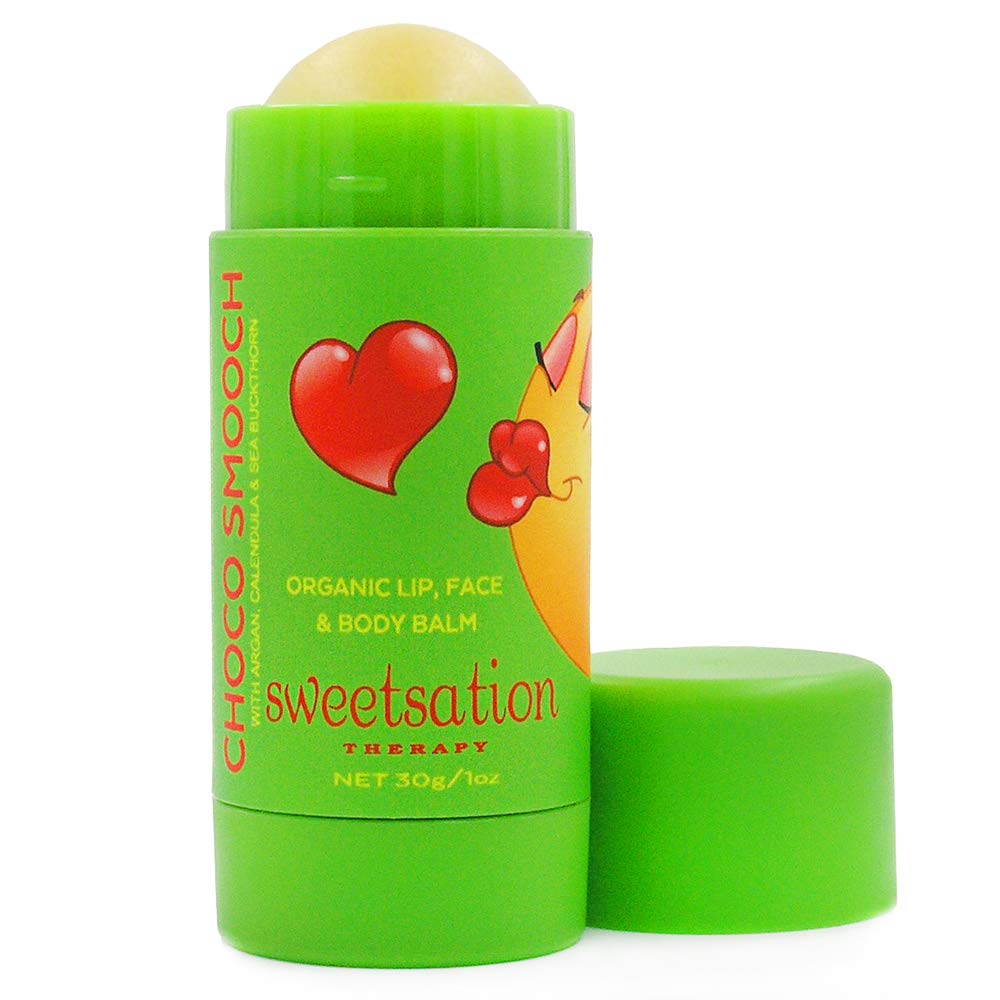 Choco*Smooch Organic Baby Lip & Face Balm, with Argan, Calendula and Sea Buckthorn, 22.18 ml