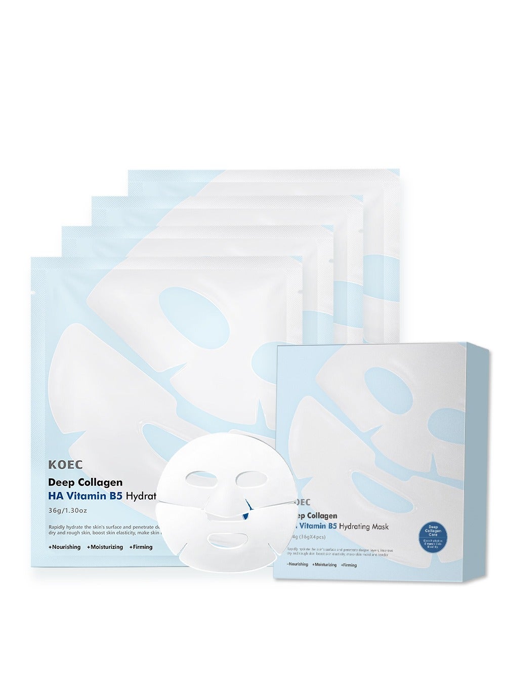Deep Collagen Overnight Mask , Hydrating Collagen Face Mask, TikTok Trend Items Skin Care,36g*4 Count