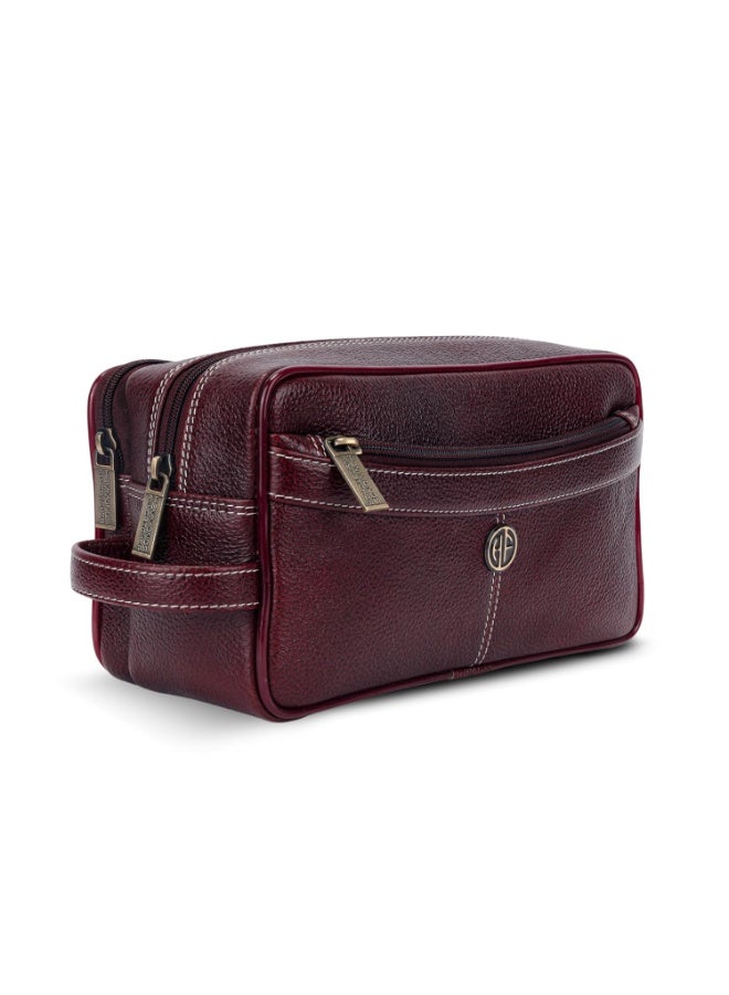 Leather Toiletry Bag for Men and Women Cosmetic Organizer Bag, Travel Organizer Pouch, Toiletry Pouch for Men with Multiple Pockets, Shaving Kit Bag for Men