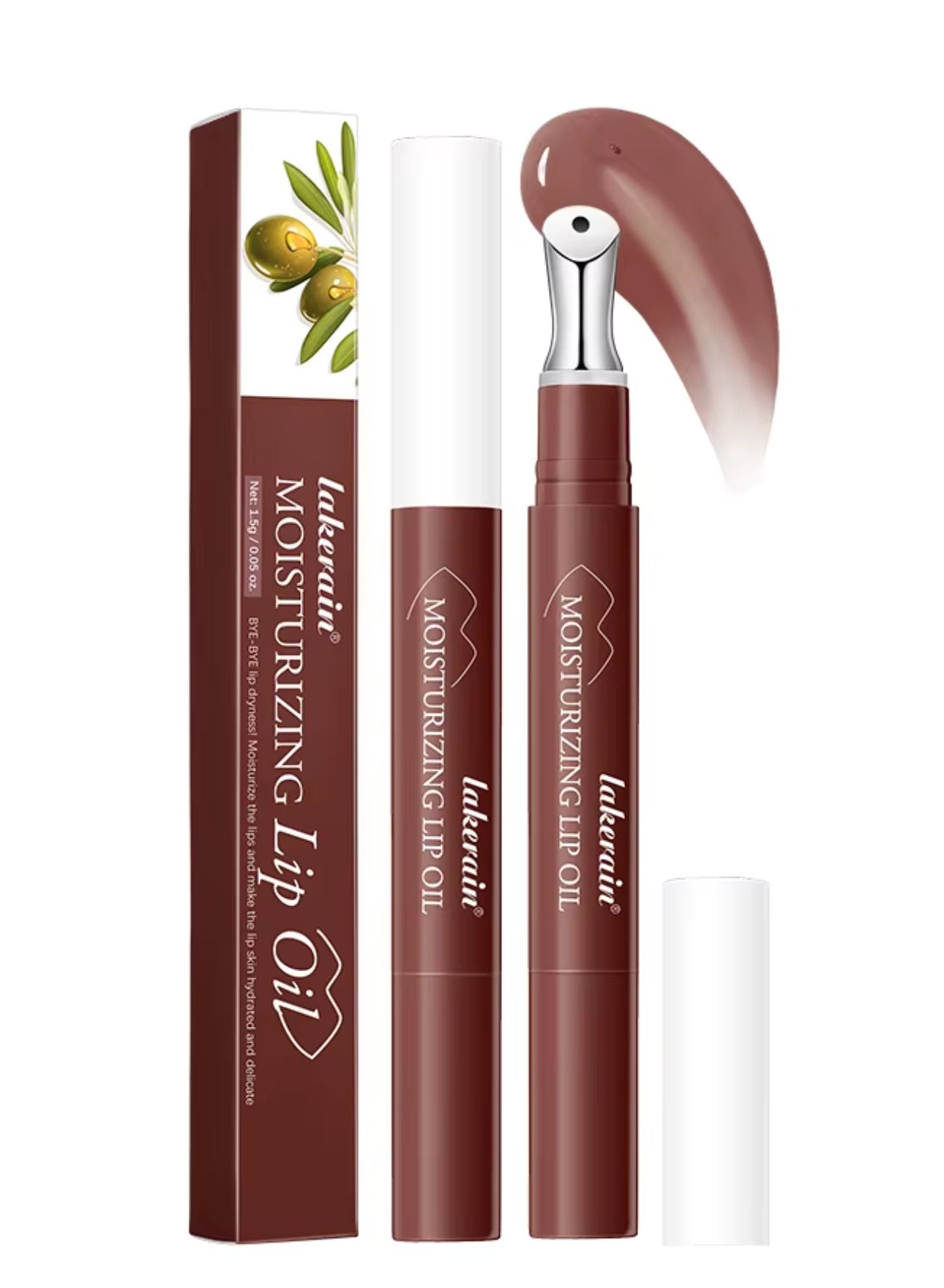 Moisturizing Lip Oil Lipstick Coating Gloss Silky Soft Smooth Hydrating Essence Lips Oil Lip Makeup Base Oils Lips Gloss Oil Long Lasting Lip Stain Lightweight Lip Tint Glow Lip Tint Oil Coffee 05
