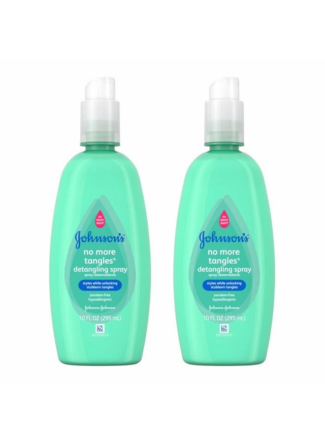 Johnson's No More Tangles Spray Detangler, 10 Ounce (Pack of 2)