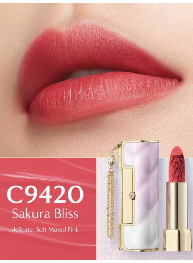 Blooming Rouge Soft Matte Love Lock Lipstick | C9420 Sakura Bliss | 3.8 grams - image 2