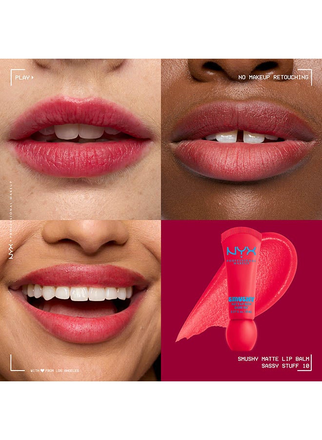 Smushy Matte Lip Balm, Soft Diffused Color, Matte FinishSassy Stuff - image 2