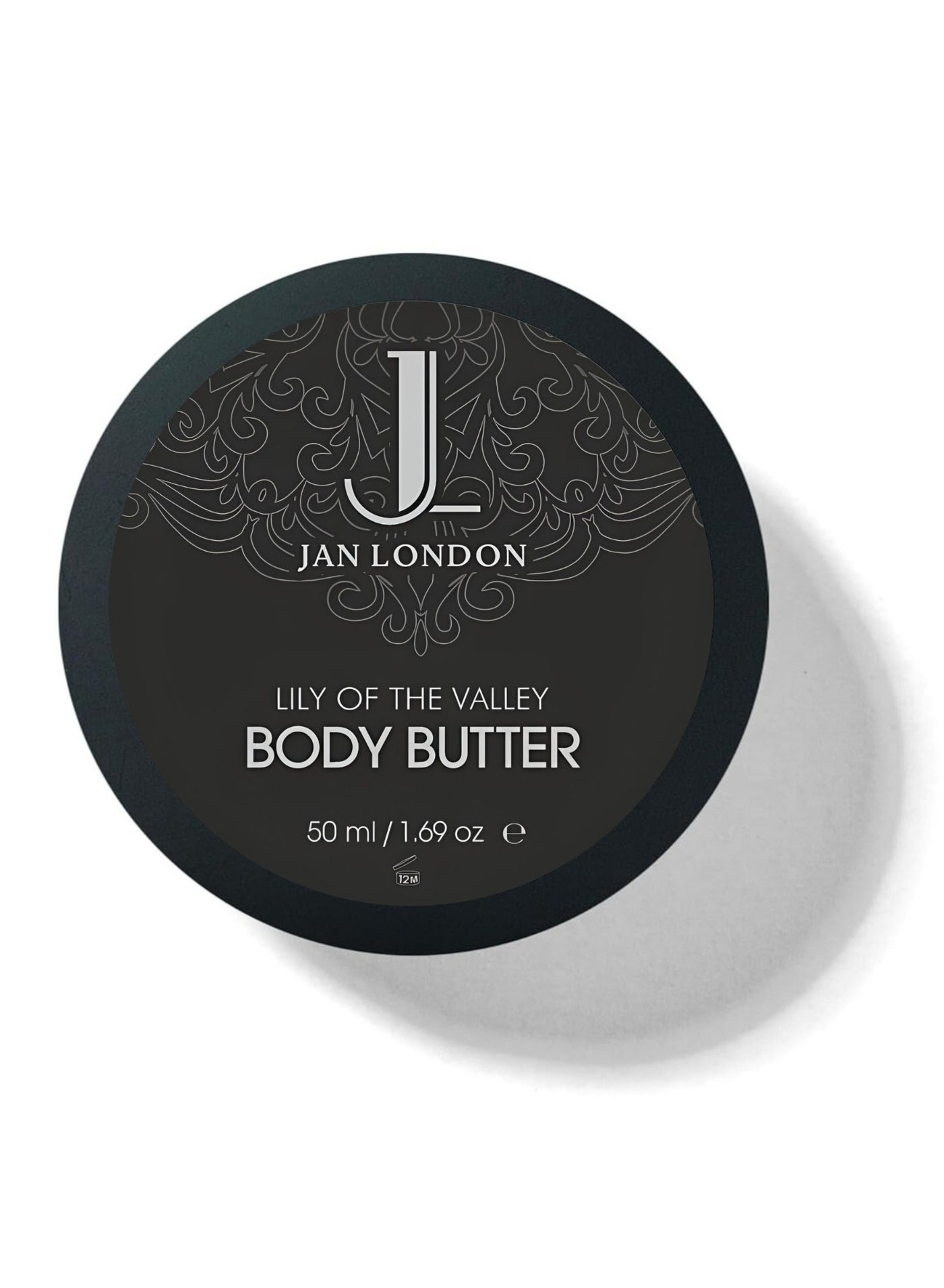 JAN LONDON Lily of the Valley Body Butter - Deeply Nourishing, Infused with Shea Butter, Coconut Oil, and Enchanting Lily of the Valley Fragrance for Long-Lasting Moisture and Radiant Skin - 50ml
