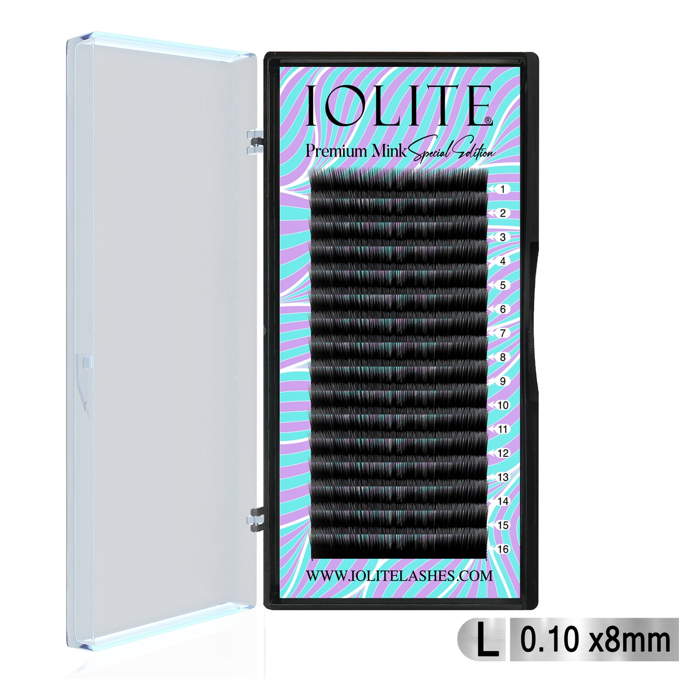 Premium Mink False Eyelash Extension L Curl Individual Lashes .10T 6 to 15mm & Mix - 8MM