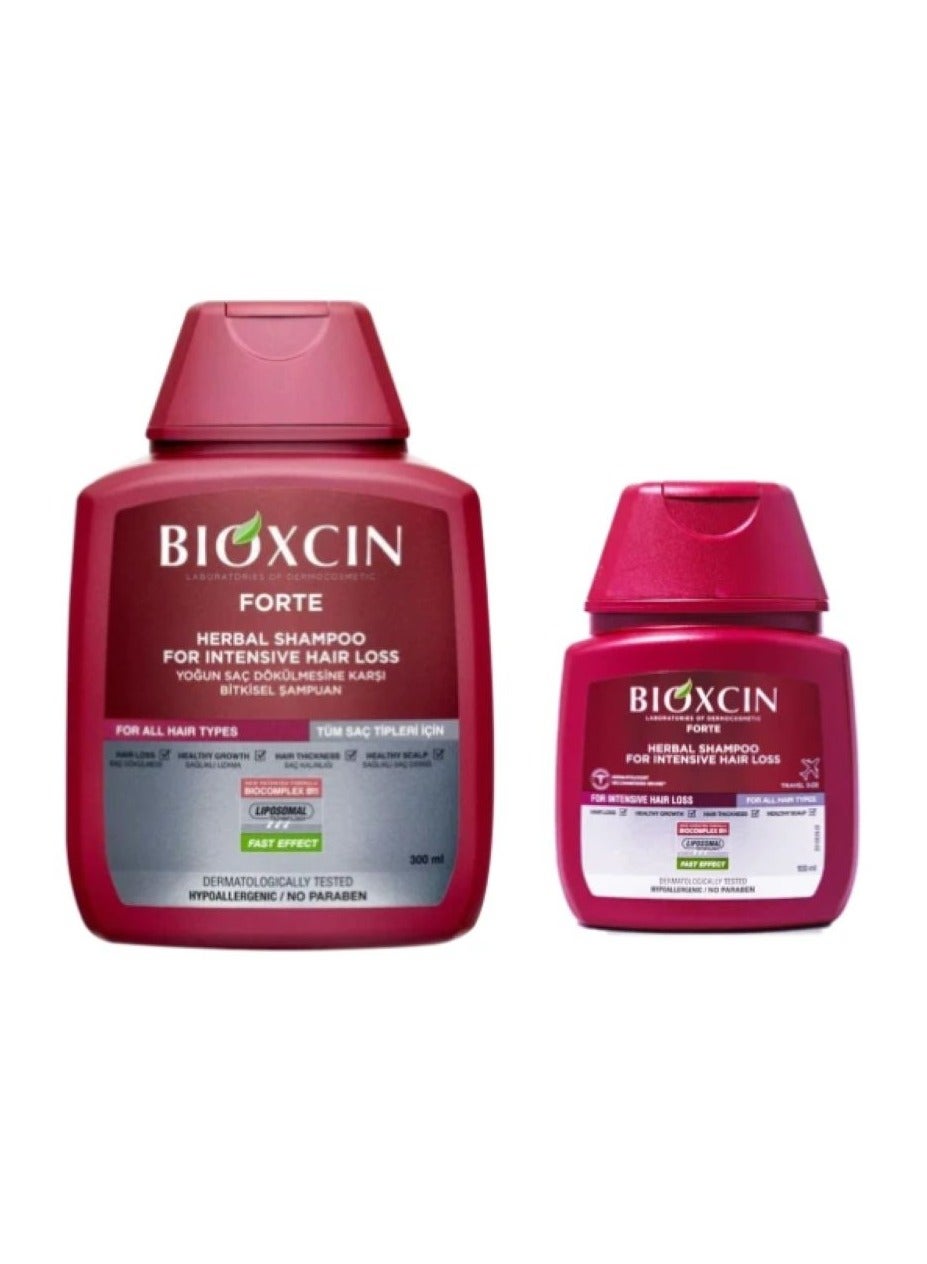 Bioxcin Forte Anti-Hair Loss Herbal Shampoo (1 x 300 ml) With 100Ml Gift Shampoo