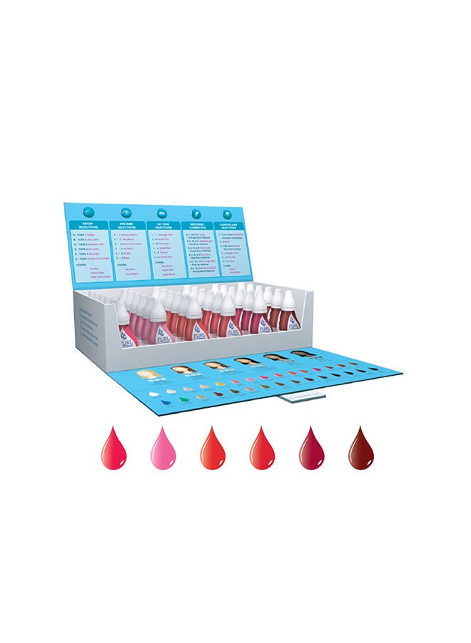 Spmu Pigment Semipermant Medical Grade -Spmu Ink - No Mixing Lip Pigment For Shading Stroke Lip Tone Kit Set Of 6