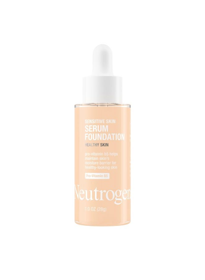 Healthy Skin Sensitive Skin Serum Foundation with Pro-Vitamin B5, Color Correcting & Pore Minimizing Liquid Foundation & Face Serum, Buildable Coverage, Light 01, 1 oz