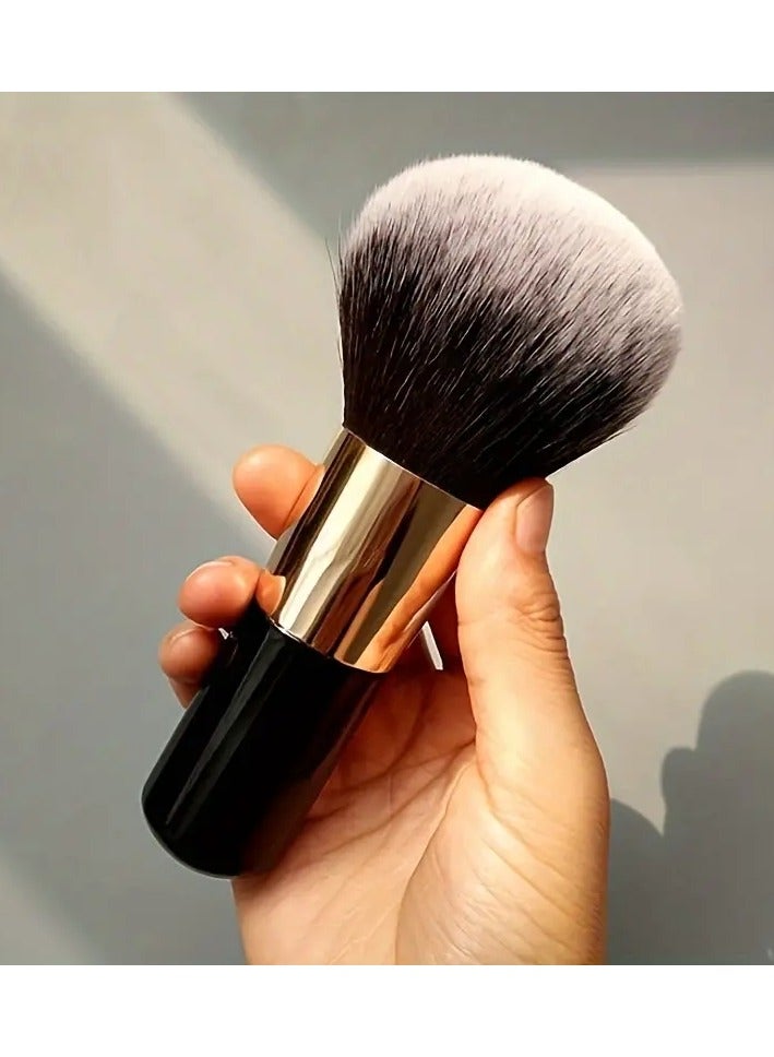 Powder Brush Long Soft Hair Blush Large Loose Foundation Brush Wet Dry Cosmetic Tool Beauty Tool for Beginners - Black