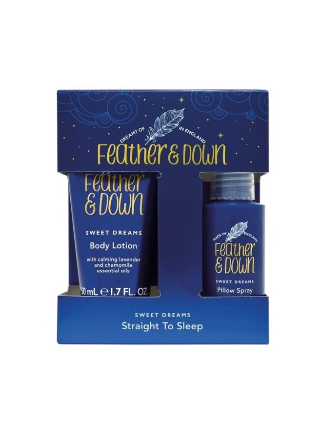 Straight to Sleep Gift Set (50ml Pillow Spray And 50ml Body Lotion) - The perfect sleep duo, infused with lavender And chamomile essential oils Vegan Friendly And Cruelty Free - image 2