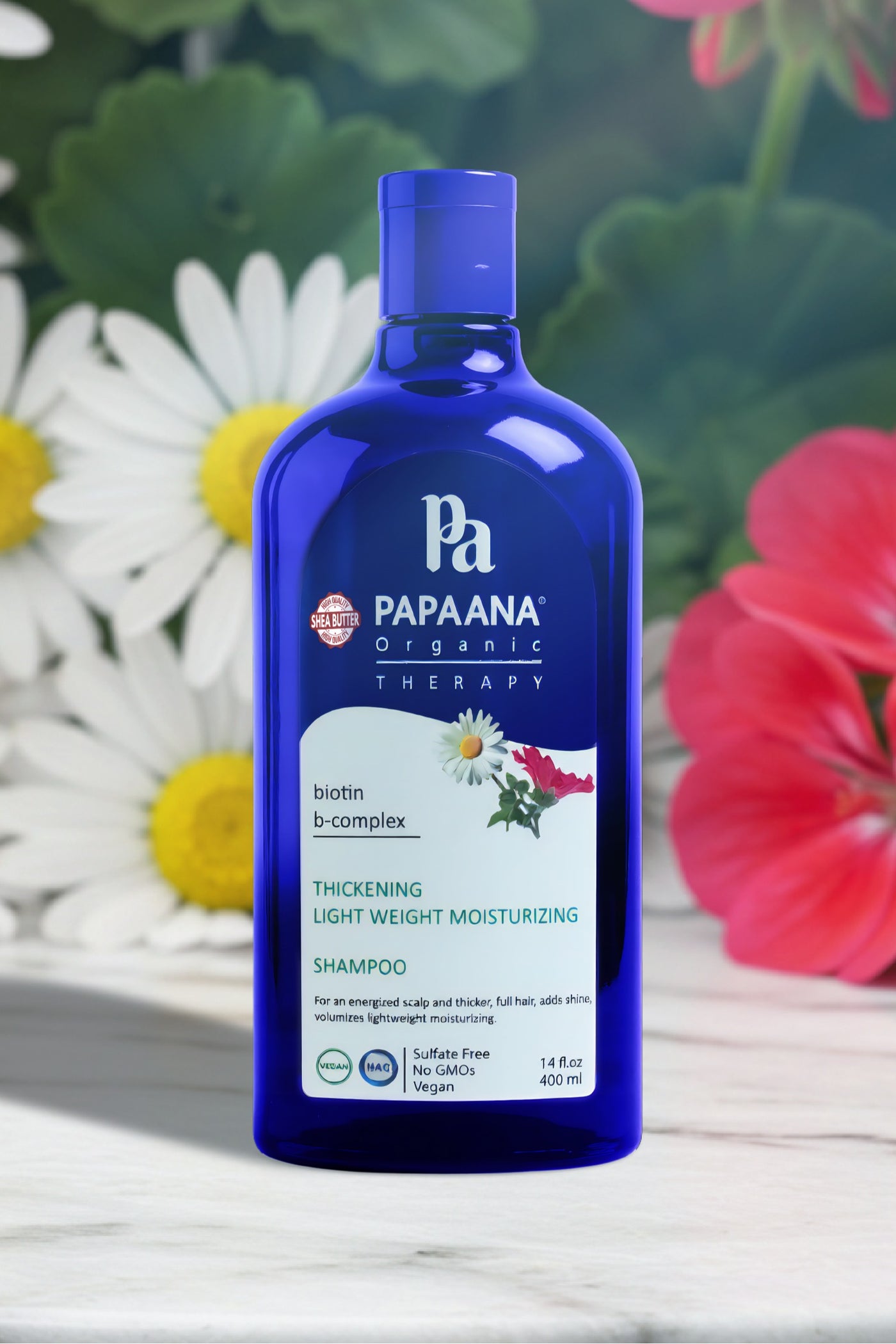 Thickening Lightweight Moisturizing Shampoo with Shea Butter – 400ml, Lightweight Hydration for Thicker, Fuller Hair with Shea Butter