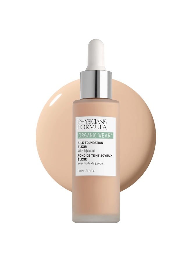 Organic Wear All Natural Liquid Foundation Elixir Fair, Full Coverage | Dermatologist Tested, Clinicially Tested, 01 - Fair